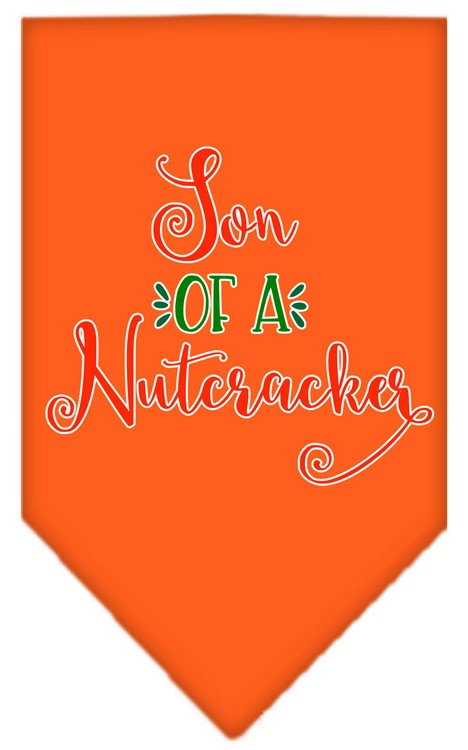 Son of a Nutcracker Screen Print Bandana Orange Large